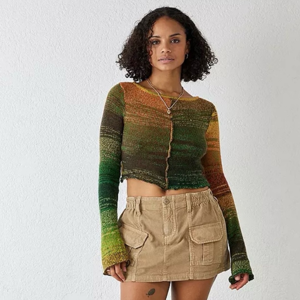 Urban Outfitters Space-Dye Knit Seamed Top